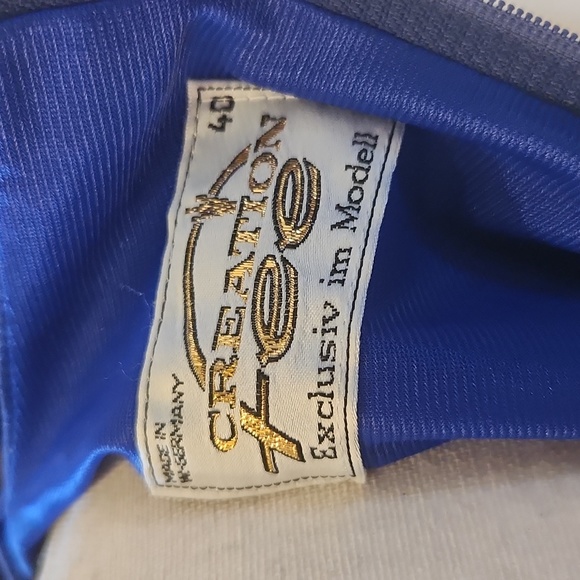 Vintage 1970s or 1980s‎ Blue West Germany Dress Size Medium - Picture 10 of 13